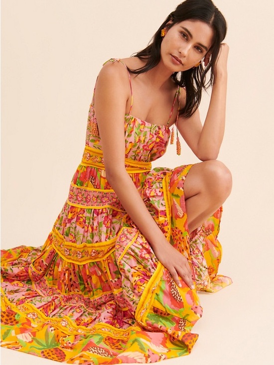 FARM Rio Dresses & Skirts - Farm Rio Mixed Fruits Paradise Midi Dress